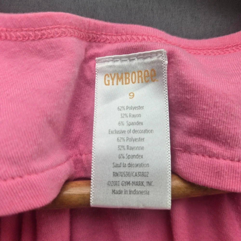 Gymboree Girls Tank Top Ruffle Floral Rhinestone Size 9 Pink Sleeveless Stretch